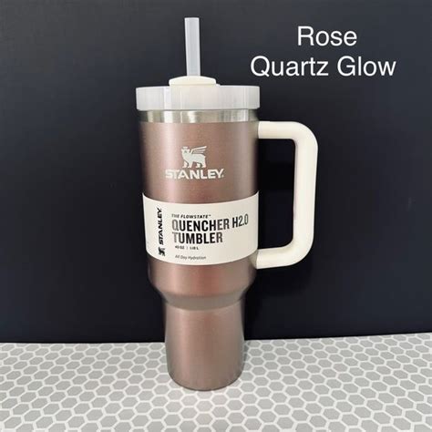 rose glow stanley cup|stanley flowstate rose quartz tumbler.